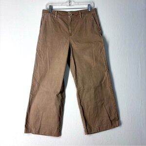 J. Jill size 6 wide leg crop pant. Dark khaki EUC.